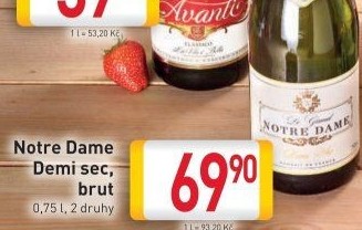 Sekt Demi sec Notre Dame