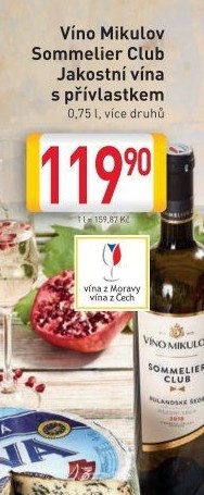 Vína Sommelier Club Víno Mikulov - přívlastková