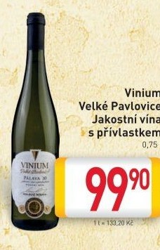 Vína Vinium Velké Pavlovice - přívlastková