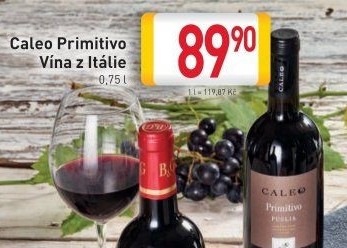 Víno Primitivo Caleo