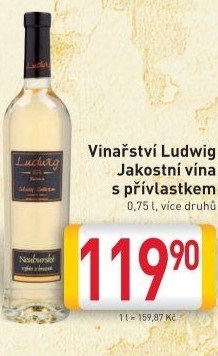 Víno Vinařství Ludwig - přívlastkové