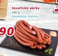 Párky javořické Kostelecké uzeniny