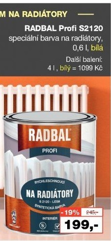 Barva na radiátory Radbal