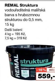 Malířský nátěr Struktura Remal