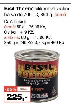 Silikonová vrchní barva Thermo Bisil