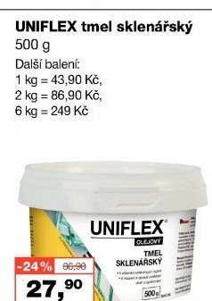 Sklenářský tmel Uniflex Barvy a laky Hostivař
