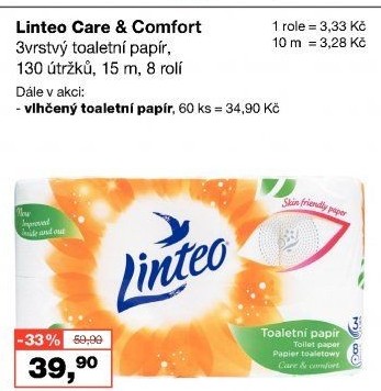 Toaletní papír 3vrstvý Linteo