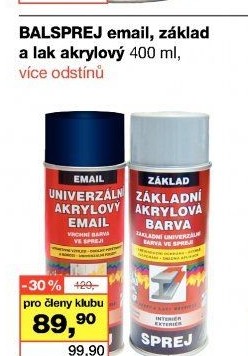 Univerzální akrylový email ve sprejiBarvy a laky Hostivař