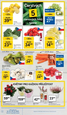 akční leták Tesco 8.9.2021-14.9.2021