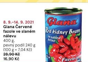 Fazole červené Giana