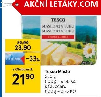 Máslo Tesco