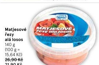 Matjesové závitky a la losos Rybex