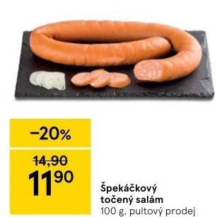 Salám špekáčkový točený