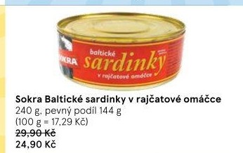 Sardinky baltické v omáčce Sokra