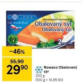 Sýr obalovaný mražený Nowaco