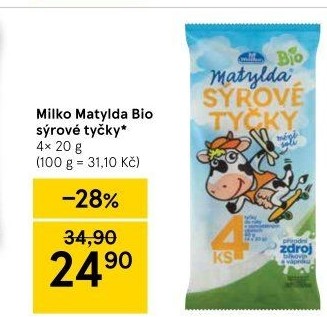 Sýrové tyčky bio Matylda Milko