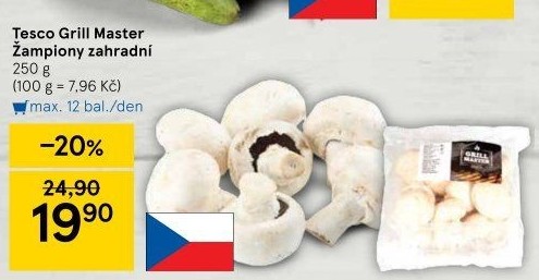 Žampiony zahradní Grill Master Tesco