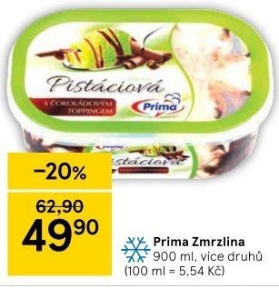 Zmrzlina ve vaničce Prima