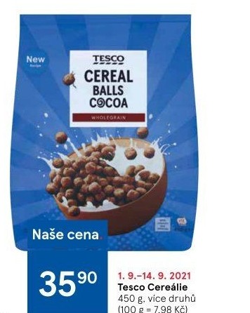 Cereálie Tesco