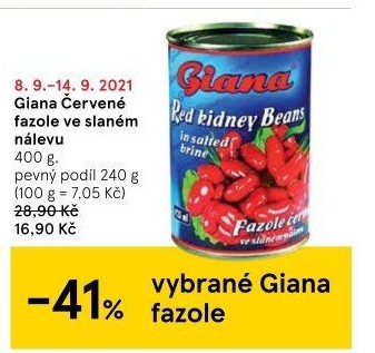 Fazole červené Giana