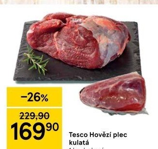 Hovězí plec kulatá - falešná svíčková Tesco