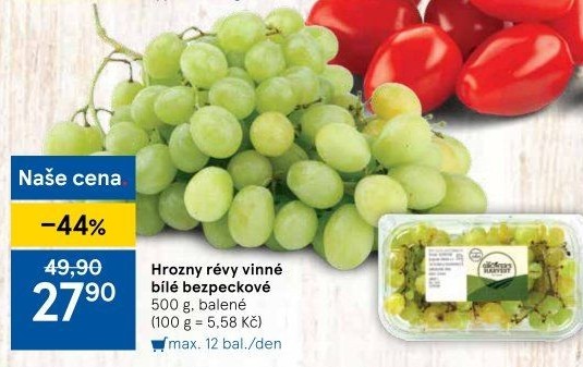 Hrozny bílé bezsemenné The Grower'