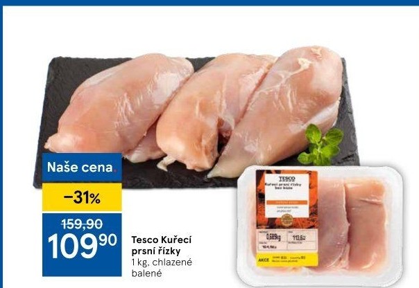 Kuřecí prsní řízky Tesco