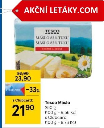 Máslo Tesco