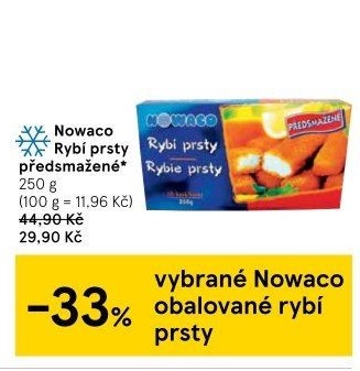 Rybí prsty předsmažené mražené Nowaco