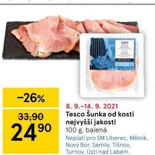 Šunka od kosti nejvyšší jakosti Tesco