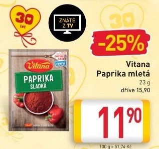 Koření Paprika sladká Vitana