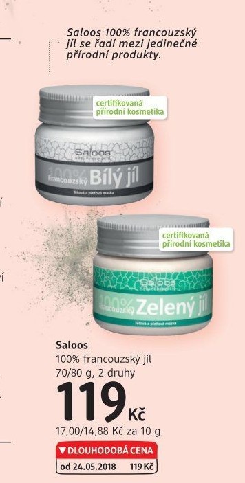 Jíl 100% na masky Saloos