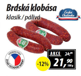 Brdská klobása pálivá Příbramská uzenina