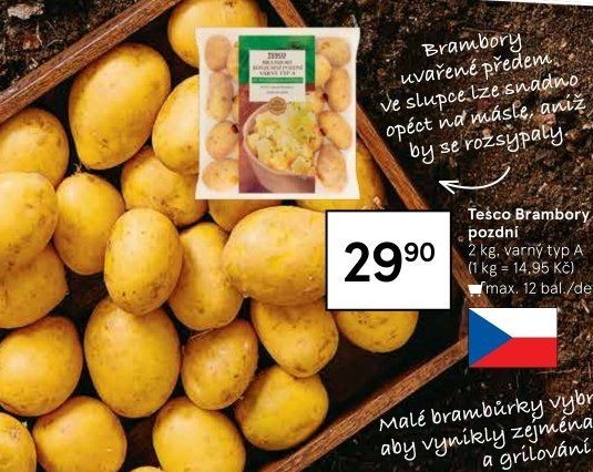 Brambory pozdní A Tesco
