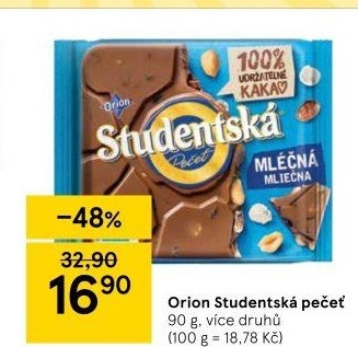 Čokoláda Studentská pečeť Orion