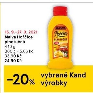 Hořčice plnotučná Malva