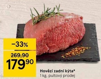 Hovězí kýta zadní bez kosti