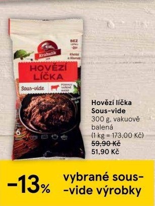 Hovězí líčka Sous vide Krahulík