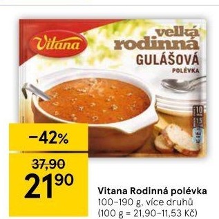 Instantní polévka Velká rodinná Vitana