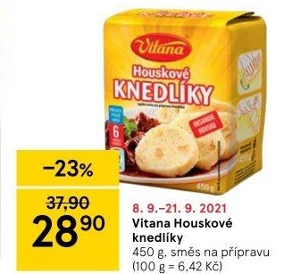Knedlíky v prášku Vitana