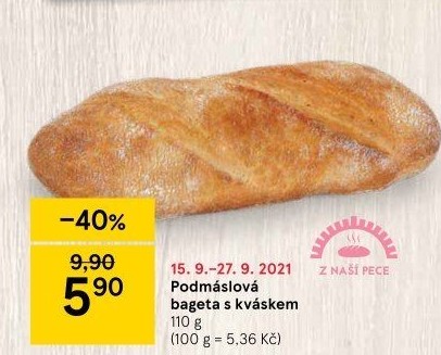 Kvásková bageta podmáslová