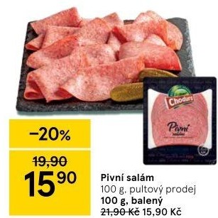 Salám pivní Beskydské uzeniny Chodura