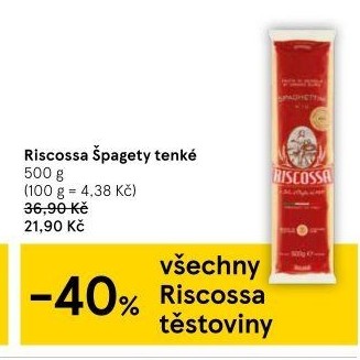 Těstoviny Riscossa