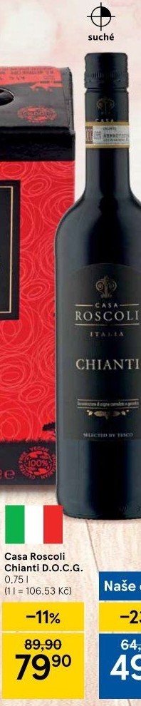 Víno Chianti Casa Roscoli