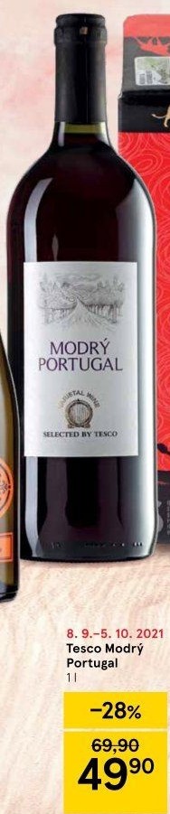 Víno Modrý Portugal Tesco