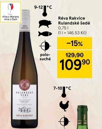 Víno Rulandské šedé Réva Rakvice