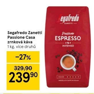 Zrnková káva Passione Espresso Casa Segafredo