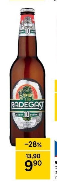 Pivo světlé výčepní Rázná 10° Radegast