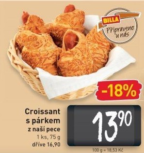 Croissant s párkem