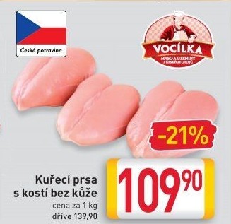 Kuřecí prsa s kostí Vocílka